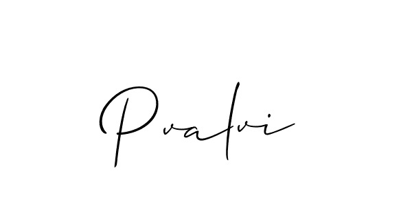 The best way (Allison_Script) to make a short signature is to pick only two or three words in your name. The name Pvalvi include a total of six letters. For converting this name. Pvalvi signature style 2 images and pictures png