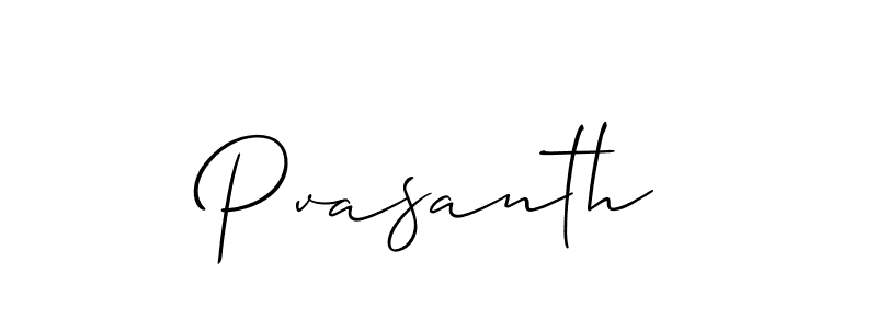 Use a signature maker to create a handwritten signature online. With this signature software, you can design (Allison_Script) your own signature for name Pvasanth. Pvasanth signature style 2 images and pictures png