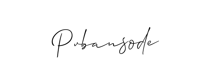 It looks lik you need a new signature style for name Pvbansode. Design unique handwritten (Allison_Script) signature with our free signature maker in just a few clicks. Pvbansode signature style 2 images and pictures png