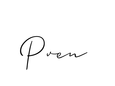 Design your own signature with our free online signature maker. With this signature software, you can create a handwritten (Allison_Script) signature for name Pven. Pven signature style 2 images and pictures png