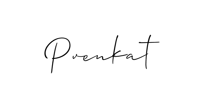 It looks lik you need a new signature style for name Pvenkat. Design unique handwritten (Allison_Script) signature with our free signature maker in just a few clicks. Pvenkat signature style 2 images and pictures png