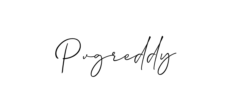 Design your own signature with our free online signature maker. With this signature software, you can create a handwritten (Allison_Script) signature for name Pvgreddy. Pvgreddy signature style 2 images and pictures png