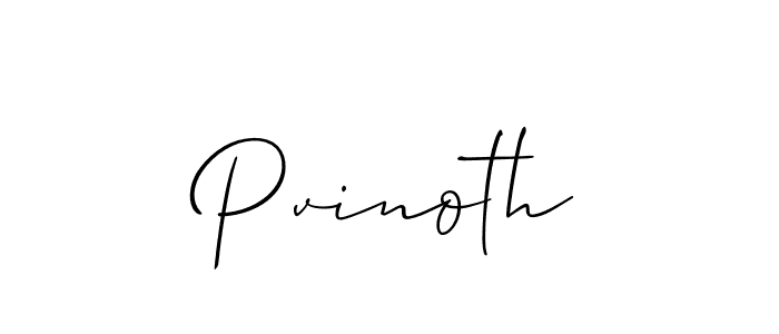 Pvinoth stylish signature style. Best Handwritten Sign (Allison_Script) for my name. Handwritten Signature Collection Ideas for my name Pvinoth. Pvinoth signature style 2 images and pictures png