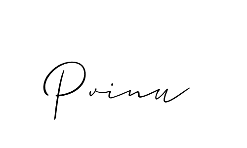 It looks lik you need a new signature style for name Pvinu. Design unique handwritten (Allison_Script) signature with our free signature maker in just a few clicks. Pvinu signature style 2 images and pictures png