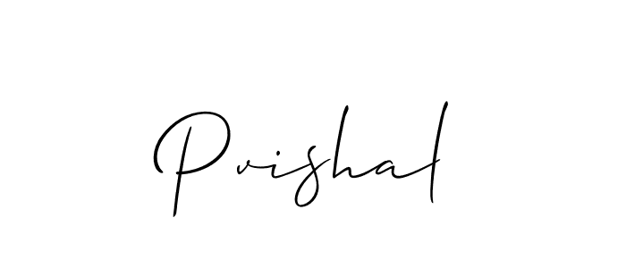 How to Draw Pvishal signature style? Allison_Script is a latest design signature styles for name Pvishal. Pvishal signature style 2 images and pictures png