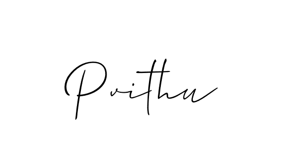 Design your own signature with our free online signature maker. With this signature software, you can create a handwritten (Allison_Script) signature for name Pvithu. Pvithu signature style 2 images and pictures png