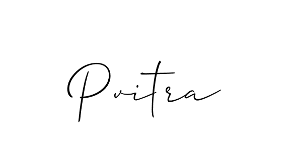 Use a signature maker to create a handwritten signature online. With this signature software, you can design (Allison_Script) your own signature for name Pvitra. Pvitra signature style 2 images and pictures png