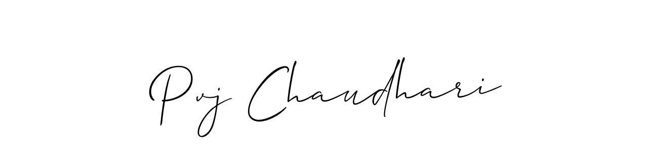Best and Professional Signature Style for Pvj Chaudhari. Allison_Script Best Signature Style Collection. Pvj Chaudhari signature style 2 images and pictures png