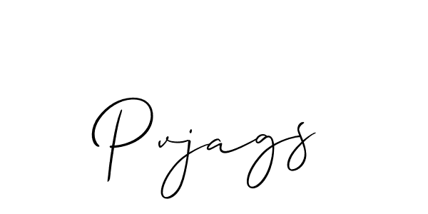 Make a beautiful signature design for name Pvjags. With this signature (Allison_Script) style, you can create a handwritten signature for free. Pvjags signature style 2 images and pictures png