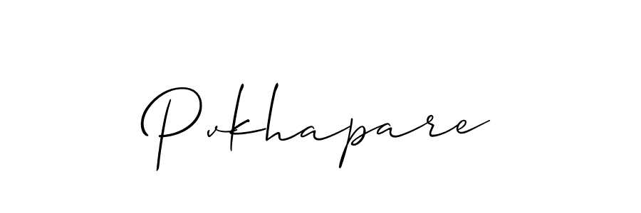 How to Draw Pvkhapare signature style? Allison_Script is a latest design signature styles for name Pvkhapare. Pvkhapare signature style 2 images and pictures png