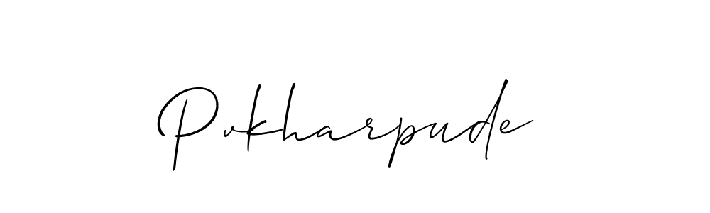 How to Draw Pvkharpude signature style? Allison_Script is a latest design signature styles for name Pvkharpude. Pvkharpude signature style 2 images and pictures png