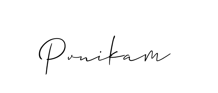 Pvnikam stylish signature style. Best Handwritten Sign (Allison_Script) for my name. Handwritten Signature Collection Ideas for my name Pvnikam. Pvnikam signature style 2 images and pictures png