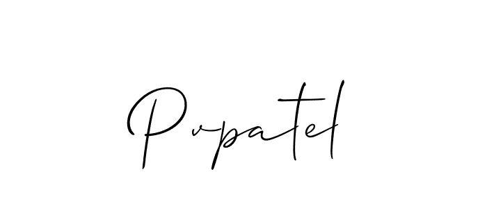 How to make Pvpatel name signature. Use Allison_Script style for creating short signs online. This is the latest handwritten sign. Pvpatel signature style 2 images and pictures png