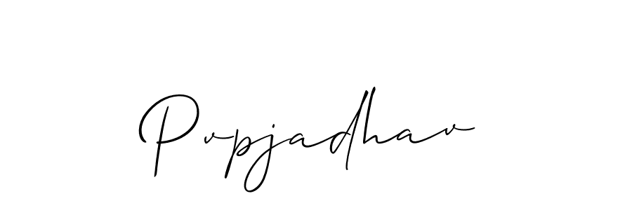 Also You can easily find your signature by using the search form. We will create Pvpjadhav name handwritten signature images for you free of cost using Allison_Script sign style. Pvpjadhav signature style 2 images and pictures png