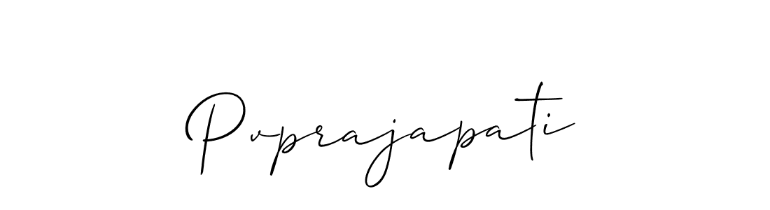 Make a beautiful signature design for name Pvprajapati. With this signature (Allison_Script) style, you can create a handwritten signature for free. Pvprajapati signature style 2 images and pictures png