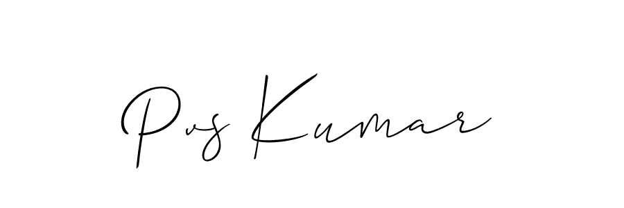 Also we have Pvs Kumar name is the best signature style. Create professional handwritten signature collection using Allison_Script autograph style. Pvs Kumar signature style 2 images and pictures png