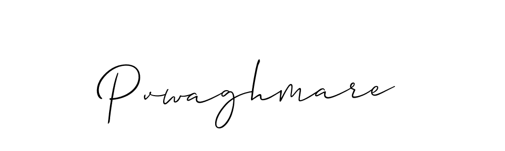 How to Draw Pvwaghmare signature style? Allison_Script is a latest design signature styles for name Pvwaghmare. Pvwaghmare signature style 2 images and pictures png