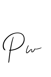 Pw stylish signature style. Best Handwritten Sign (Allison_Script) for my name. Handwritten Signature Collection Ideas for my name Pw. Pw signature style 2 images and pictures png
