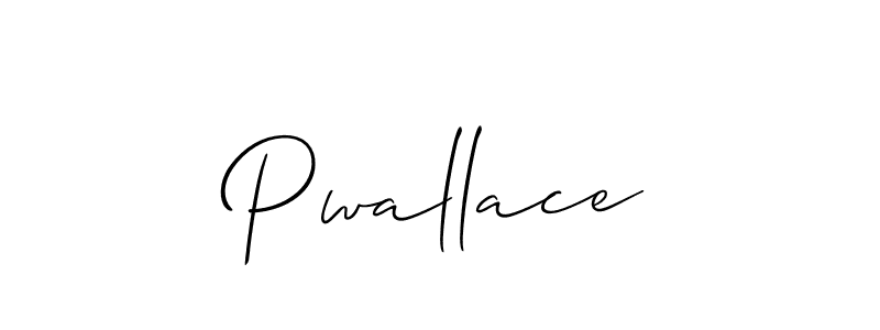 How to make Pwallace signature? Allison_Script is a professional autograph style. Create handwritten signature for Pwallace name. Pwallace signature style 2 images and pictures png