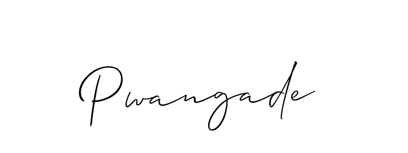 Design your own signature with our free online signature maker. With this signature software, you can create a handwritten (Allison_Script) signature for name Pwangade. Pwangade signature style 2 images and pictures png