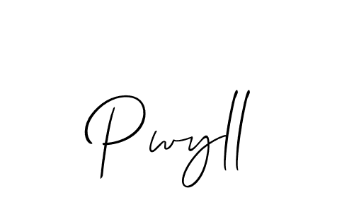 Make a beautiful signature design for name Pwyll. With this signature (Allison_Script) style, you can create a handwritten signature for free. Pwyll signature style 2 images and pictures png