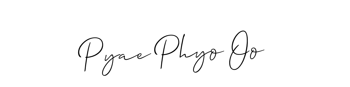 It looks lik you need a new signature style for name Pyae Phyo Oo. Design unique handwritten (Allison_Script) signature with our free signature maker in just a few clicks. Pyae Phyo Oo signature style 2 images and pictures png