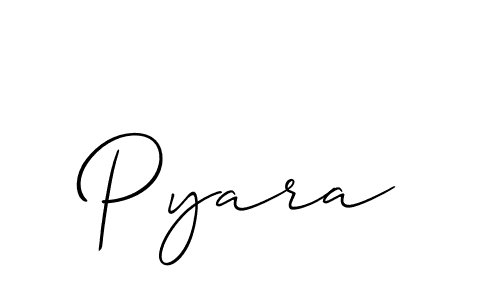 Also we have Pyara name is the best signature style. Create professional handwritten signature collection using Allison_Script autograph style. Pyara signature style 2 images and pictures png