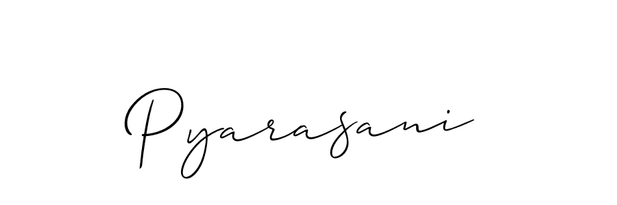 Similarly Allison_Script is the best handwritten signature design. Signature creator online .You can use it as an online autograph creator for name Pyarasani. Pyarasani signature style 2 images and pictures png