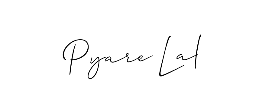 Design your own signature with our free online signature maker. With this signature software, you can create a handwritten (Allison_Script) signature for name Pyare Lal. Pyare Lal signature style 2 images and pictures png