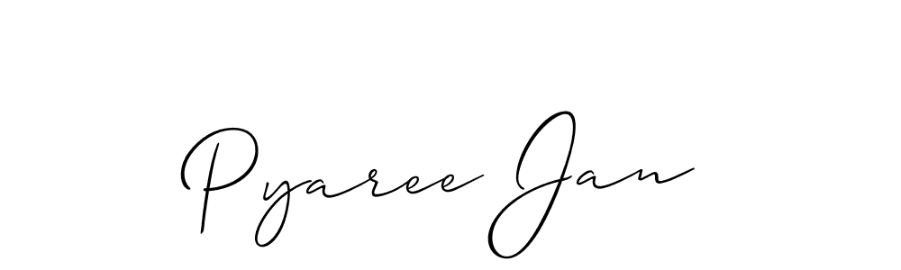 Also You can easily find your signature by using the search form. We will create Pyaree Jan name handwritten signature images for you free of cost using Allison_Script sign style. Pyaree Jan signature style 2 images and pictures png