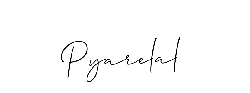 if you are searching for the best signature style for your name Pyarelal. so please give up your signature search. here we have designed multiple signature styles  using Allison_Script. Pyarelal signature style 2 images and pictures png
