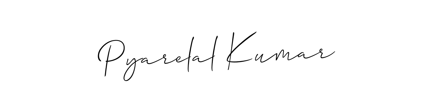 The best way (Allison_Script) to make a short signature is to pick only two or three words in your name. The name Pyarelal Kumar include a total of six letters. For converting this name. Pyarelal Kumar signature style 2 images and pictures png