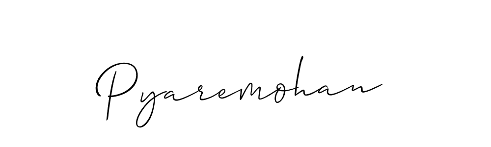 Create a beautiful signature design for name Pyaremohan. With this signature (Allison_Script) fonts, you can make a handwritten signature for free. Pyaremohan signature style 2 images and pictures png