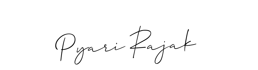 Pyari Rajak stylish signature style. Best Handwritten Sign (Allison_Script) for my name. Handwritten Signature Collection Ideas for my name Pyari Rajak. Pyari Rajak signature style 2 images and pictures png