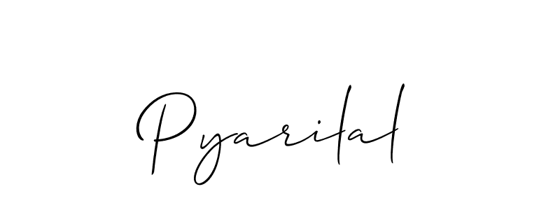 How to Draw Pyarilal signature style? Allison_Script is a latest design signature styles for name Pyarilal. Pyarilal signature style 2 images and pictures png