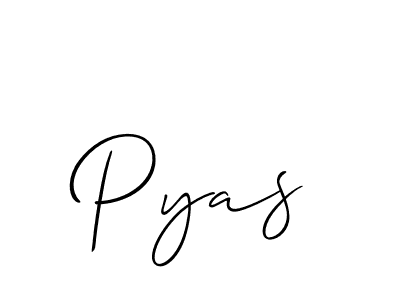 It looks lik you need a new signature style for name Pyas. Design unique handwritten (Allison_Script) signature with our free signature maker in just a few clicks. Pyas signature style 2 images and pictures png