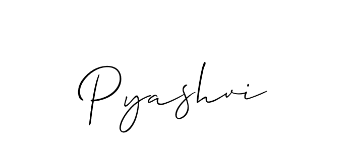 The best way (Allison_Script) to make a short signature is to pick only two or three words in your name. The name Pyashvi include a total of six letters. For converting this name. Pyashvi signature style 2 images and pictures png
