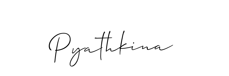 Also You can easily find your signature by using the search form. We will create Pyathkina name handwritten signature images for you free of cost using Allison_Script sign style. Pyathkina signature style 2 images and pictures png