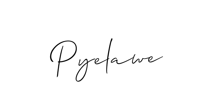 Use a signature maker to create a handwritten signature online. With this signature software, you can design (Allison_Script) your own signature for name Pyelawe. Pyelawe signature style 2 images and pictures png