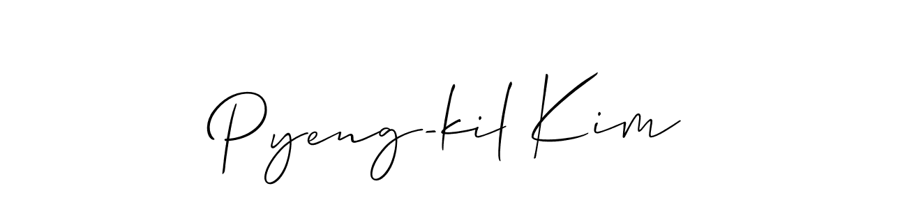 Check out images of Autograph of Pyeng-kil Kim name. Actor Pyeng-kil Kim Signature Style. Allison_Script is a professional sign style online. Pyeng-kil Kim signature style 2 images and pictures png