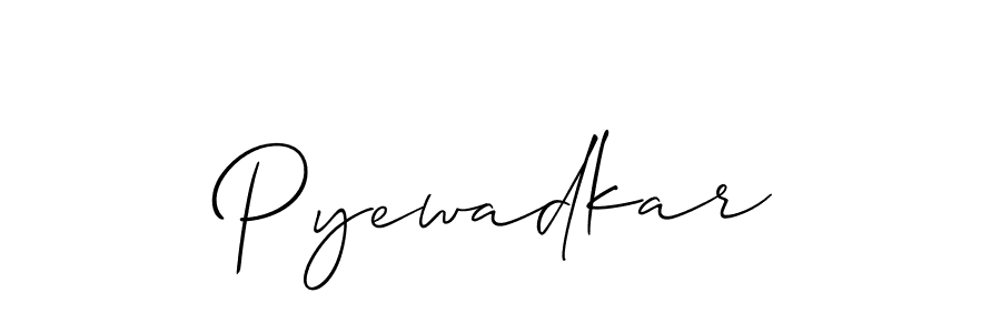 Design your own signature with our free online signature maker. With this signature software, you can create a handwritten (Allison_Script) signature for name Pyewadkar. Pyewadkar signature style 2 images and pictures png