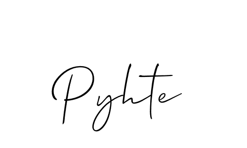 The best way (Allison_Script) to make a short signature is to pick only two or three words in your name. The name Pyhte include a total of six letters. For converting this name. Pyhte signature style 2 images and pictures png