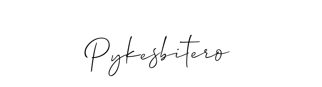 Make a short Pykesbitero signature style. Manage your documents anywhere anytime using Allison_Script. Create and add eSignatures, submit forms, share and send files easily. Pykesbitero signature style 2 images and pictures png