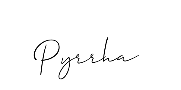 You should practise on your own different ways (Allison_Script) to write your name (Pyrrha) in signature. don't let someone else do it for you. Pyrrha signature style 2 images and pictures png