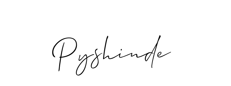 Once you've used our free online signature maker to create your best signature Allison_Script style, it's time to enjoy all of the benefits that Pyshinde name signing documents. Pyshinde signature style 2 images and pictures png