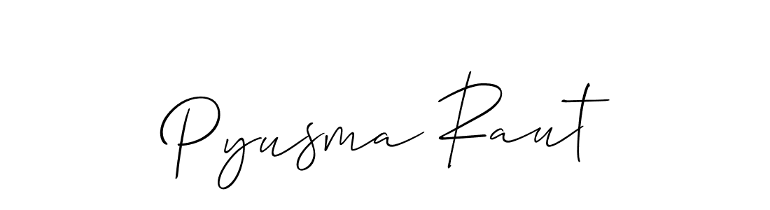 It looks lik you need a new signature style for name Pyusma Raut. Design unique handwritten (Allison_Script) signature with our free signature maker in just a few clicks. Pyusma Raut signature style 2 images and pictures png