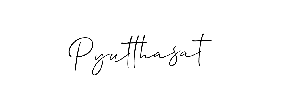 Create a beautiful signature design for name Pyutthasat. With this signature (Allison_Script) fonts, you can make a handwritten signature for free. Pyutthasat signature style 2 images and pictures png