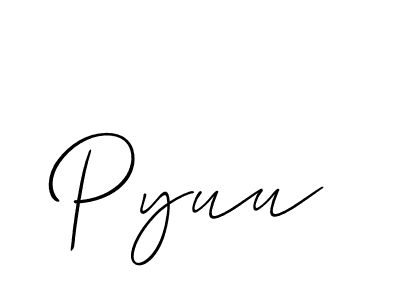 How to make Pyuu signature? Allison_Script is a professional autograph style. Create handwritten signature for Pyuu name. Pyuu signature style 2 images and pictures png