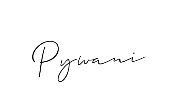 Create a beautiful signature design for name Pywani. With this signature (Allison_Script) fonts, you can make a handwritten signature for free. Pywani signature style 2 images and pictures png