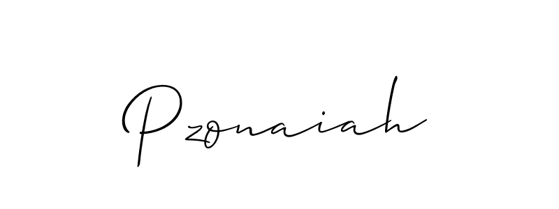 How to make Pzonaiah signature? Allison_Script is a professional autograph style. Create handwritten signature for Pzonaiah name. Pzonaiah signature style 2 images and pictures png
